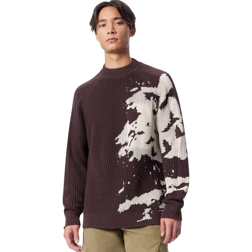 Cross Eyed Moose Mens Refractor Crew Neck Knit Sweater Sz XXL Brown Plum